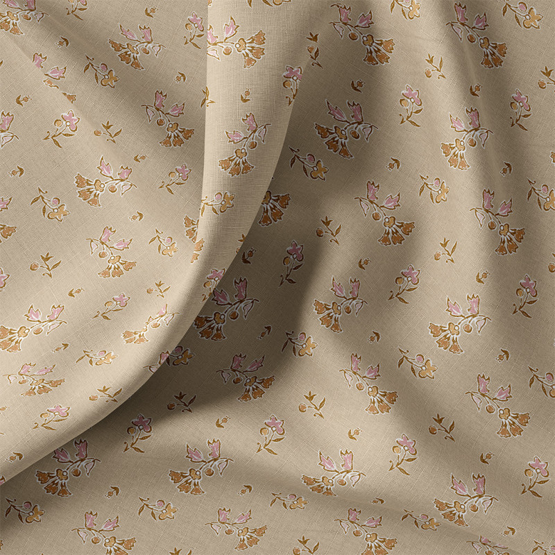 Acryl Coated Cotton UDAIPUR Pebble / Pink